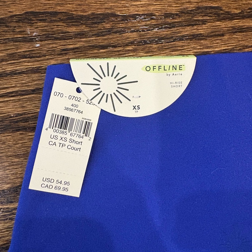 NWT OFFLINE By Aerie Real Me High Waisted Crossover Flare Legging Cobalt Blue - Picture 3 of 3